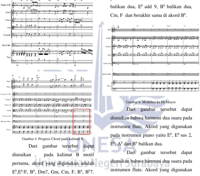 Gambar 4. Progresi Chord pada kalimat B. 