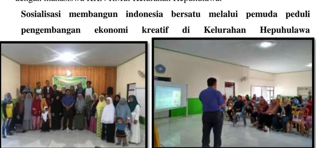 Gambar 8.Kegiatan Indonesia bersatu kegiatan PORSENI antar lingkungan  Kelurahan Hepuhulawa 