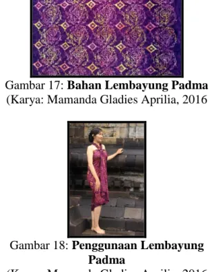 Gambar 16: Pengggunaan Batik Padma  Ngringkel 