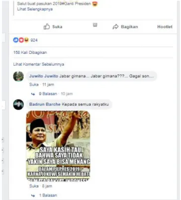 Gambar 2.7 Meme Pada Kolom Komentar 