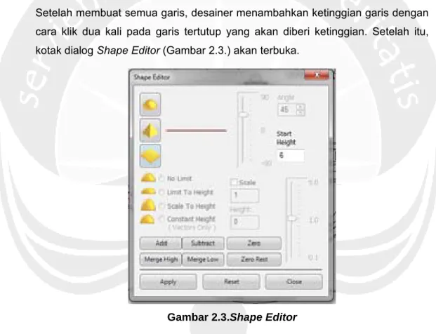 Gambar 2.3.Shape Editor 