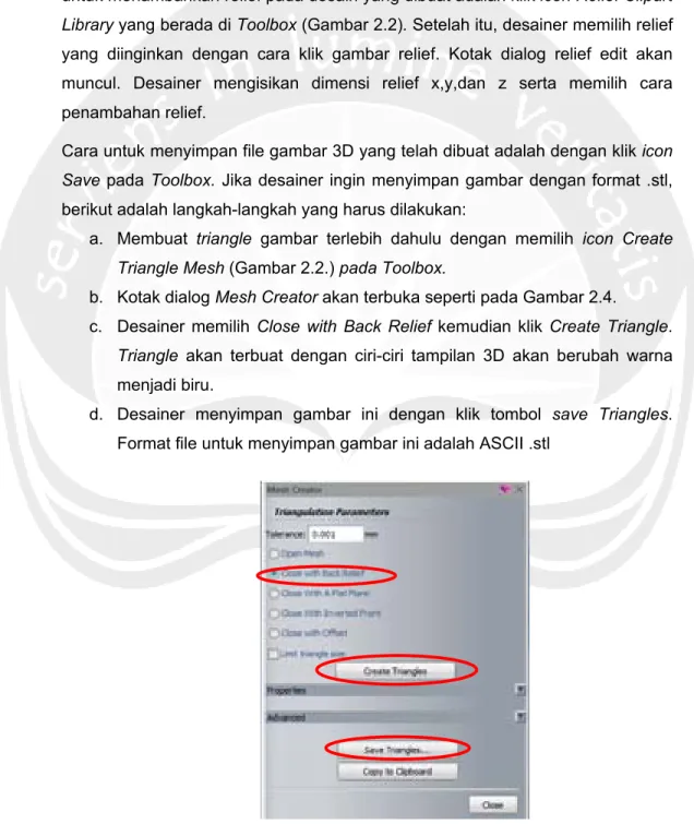 Gambar 2.4. Mesh Editor 