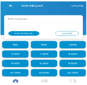 Gambar 6. Tampilan Kas Keluar 