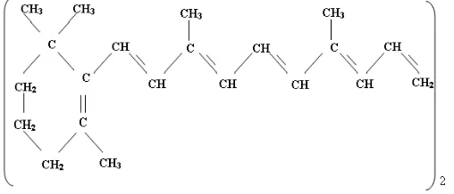 Gambar 1. Struktur kimia �-karoten. 