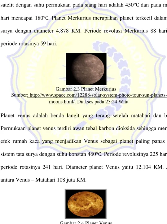 Gambar 2.3 Planet Merkurius 