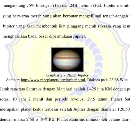 Gambar 2.7 Planet Jupiter 