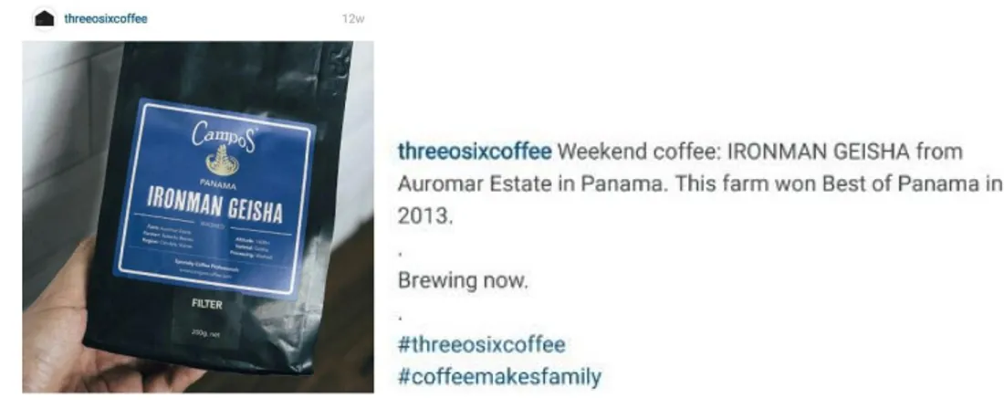 Gambar 4.14 Post Three O Six dengan Tema Glitz and Glam  Sumber : Instagram @threeosixcoffee, 2015 