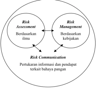 Gambar 6. Hubungan antara komponen dalam risk analysis                      (WHO 1998) 