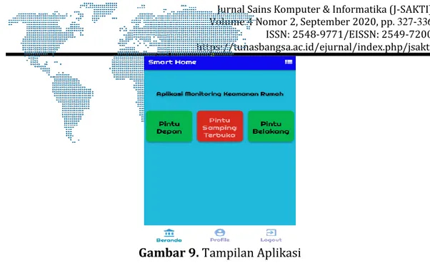 Gambar 9. Tampilan Aplikasi  4.  SIMPULAN 