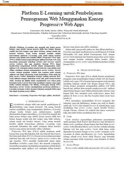 Platform E-Learning Untuk Pembelajaran Pemrograman Web Menggunakan ...