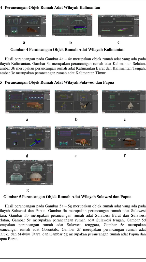 Gambar 4 Perancangan Objek Rumah Adat Wilayah Kalimantan 