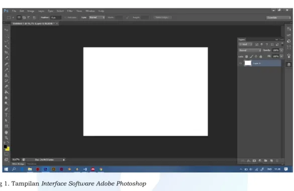 Fig 1. Tampilan Interface Software Adobe Photoshop 