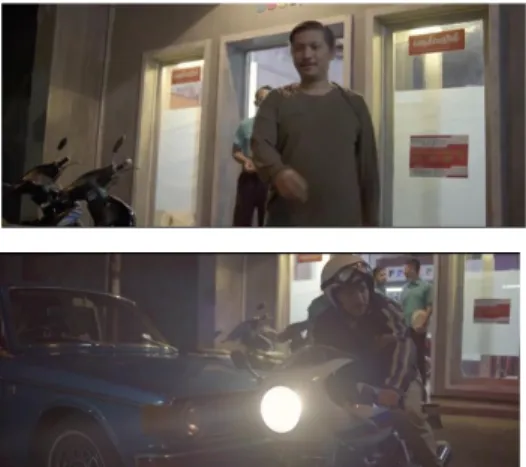 Gambar 13. Adegan Richard pergi meninggalkan  rumahnya menggunakan sepeda motor barunya