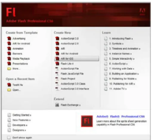 Gambar 2.3 Adobe Flash Professional CS 6  