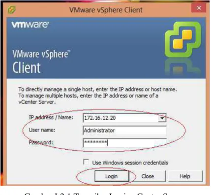 Gambar L2.2 Tampilan setelah login vcenter server  -  Klik add a host untuk menghubungkan vcenter server dengan esxi 