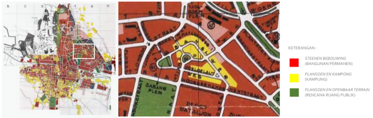 Gambar 2. Peta Kota Bandung Tahun 1933  Sumber : Dinas Perpustakaan dan Kearsipan Kota Bandung, 2019 2 