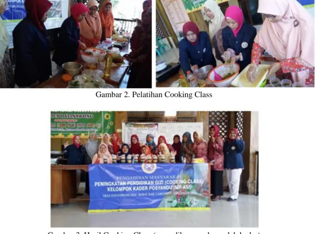 Gambar 2. Pelatihan Cooking Class 