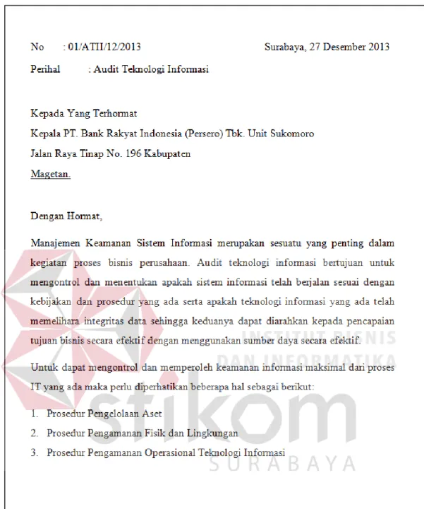 Gambar 4.7 Halaman Awal Engagement Letter