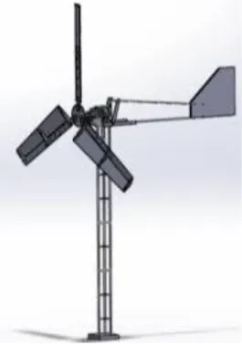 Gambar 2.3. kincir angin jenis propeler 3 sudu  (Sumber : www.google.com) 