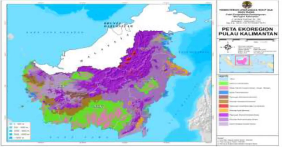 Gambar 1. Peta Ekoregion Kalimantan skala 1:500.000 