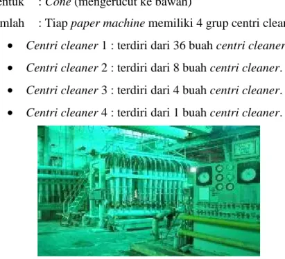Gambar 3.6 Centrifugal Cleaner 3.2.3 Horizontal Sceener