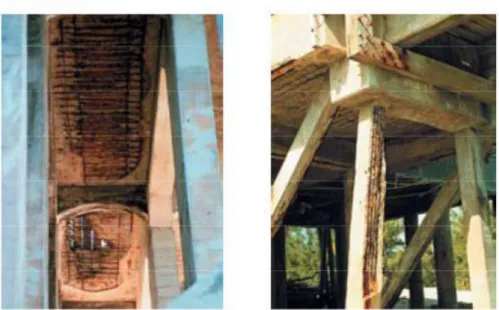 Gambar 4.3.  Contoh kasus kerusakan elemen beton akibat korosi pada tulangan  yang terekspose lingkungan agresif 