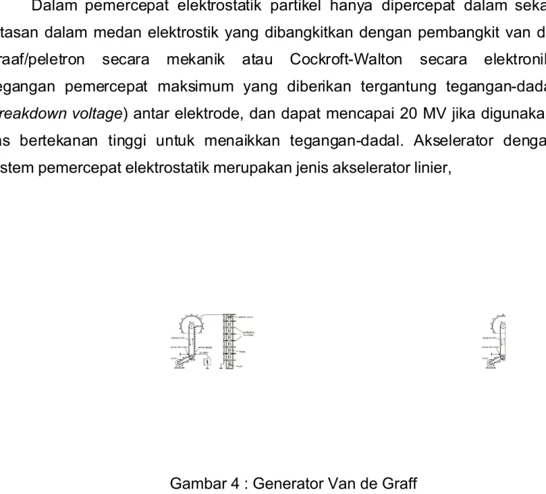 Gambar 4 : Generator Van de Graff 
