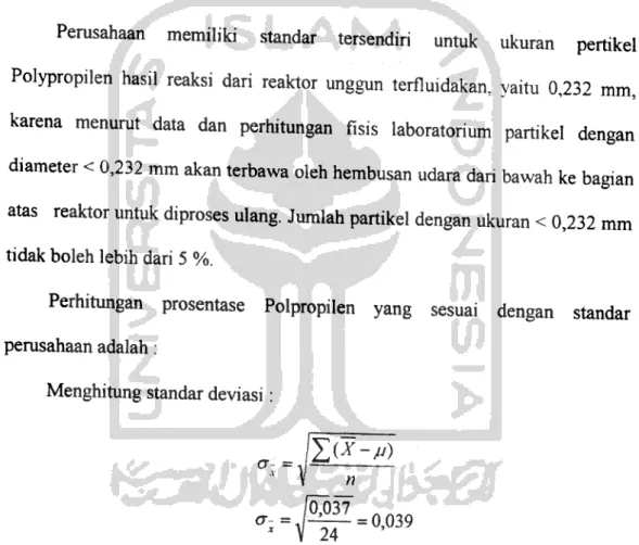 Tabel 4.8 Tabel Hasil Perhitungan XUkuran Partikel pada Setiap Jam dan