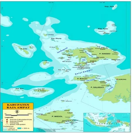 Gambar 3.1. Lokasi Kabupaten Raja Empat, Papua 