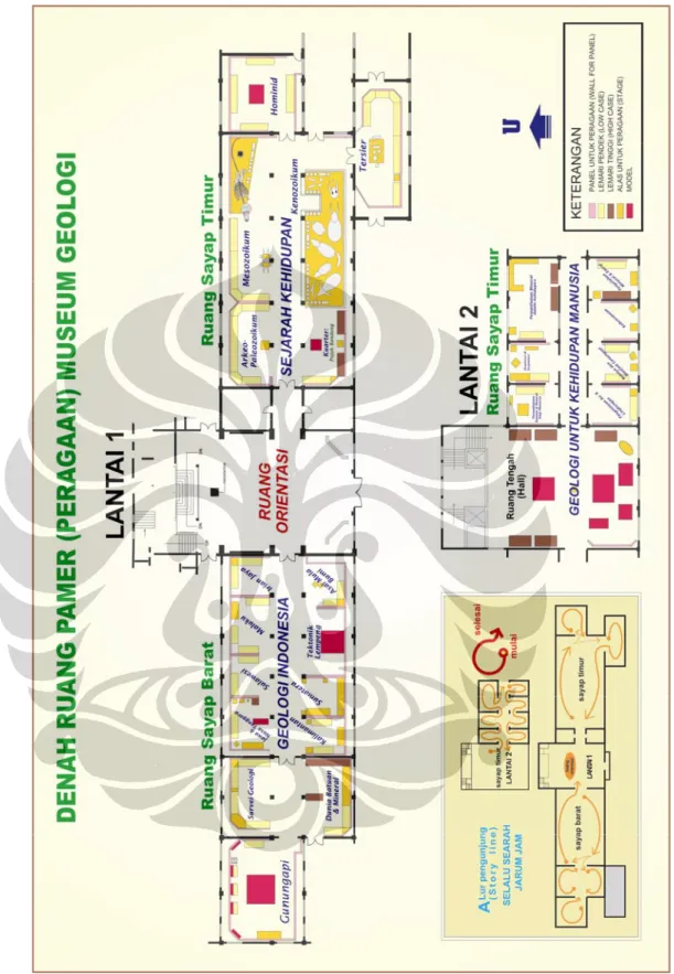 Gambar 3. Denah Ruang Pamer Museum Geologi 