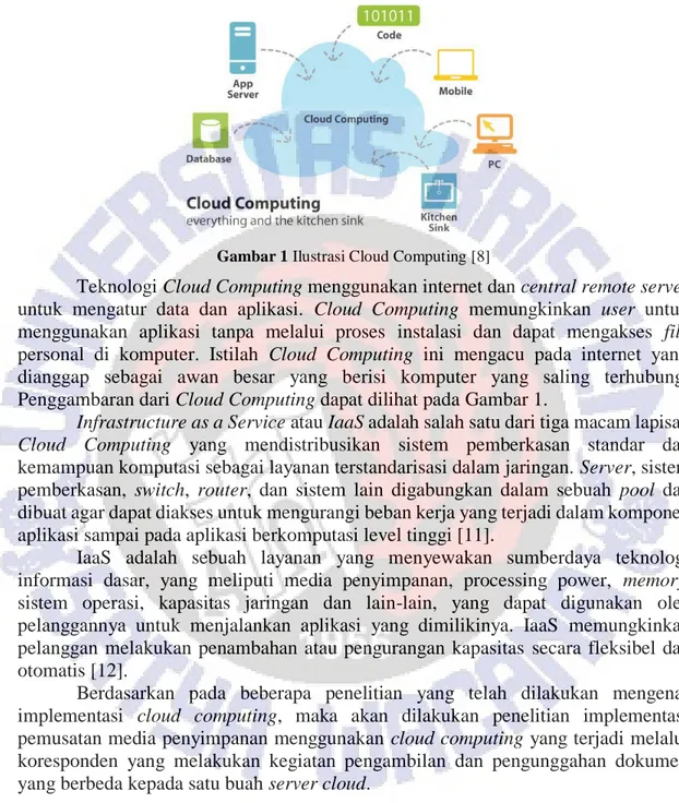 Gambar 1 Ilustrasi Cloud Computing [8] 