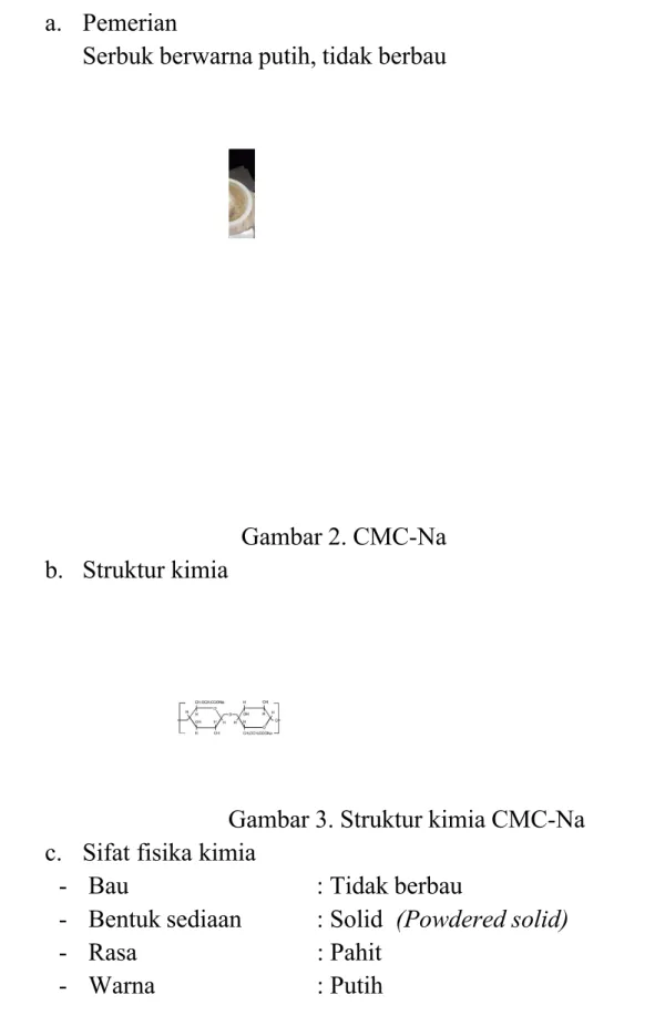 Gambar 2. CMC-Na  b. Struktur kimia