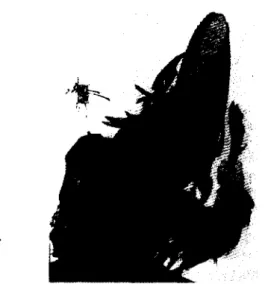 Şekil 12:  Göğsünde bakır aynasını taşıyan bir Moğol kadın şaman  resmi.  Keçi  toynağından  tokmağıyla  davulunu  çalıyor