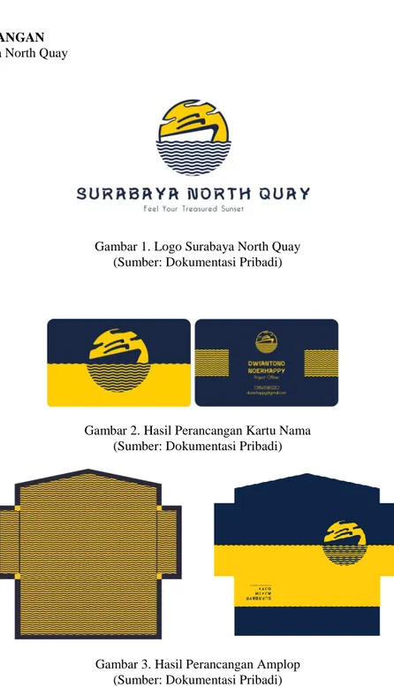 Gambar 1. Logo Surabaya North Quay  (Sumber: Dokumentasi Pribadi)  2)  Stationary Set 