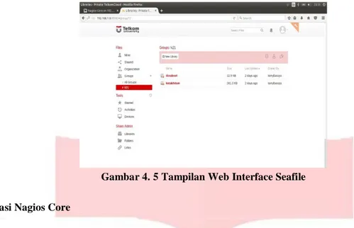Gambar 4. 5 Tampilan Web Interface Seafile 
