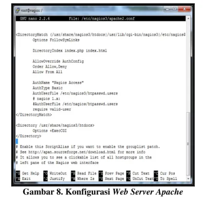 Gambar 8. Konfigurasi Web Server Apache 