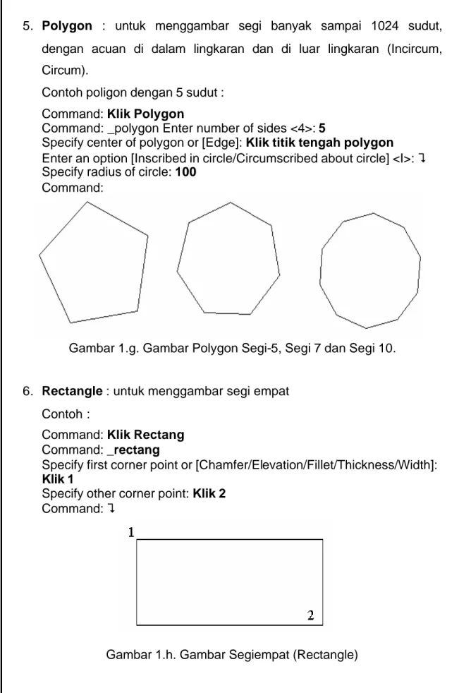 Gambar 1.g. Gambar Polygon Segi-5, Segi 7 dan Segi 10. 
