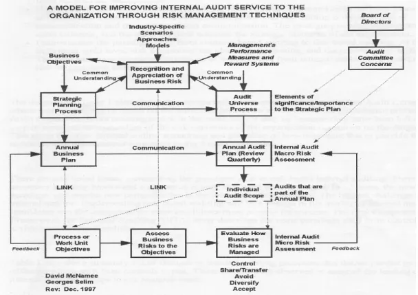 Gambar 3.1. Model for Improving Audit Intern Service to the  Organization Through Risk Management Techniques 