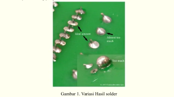 Gambar 1. Variasi Hasil solder