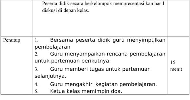 Tabel 8. Instrumen dan RubrikPenilaianSikap