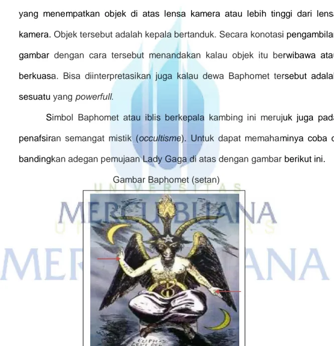 Gambar 4.6 A: Simbol Baphomet (simbol setan) 
