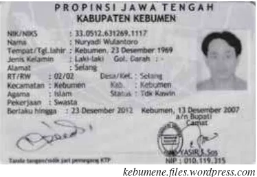 Gambar 5.1 Kartu Tanda Penduduk merupakan bukti kewarganegaraan di Indonesia.