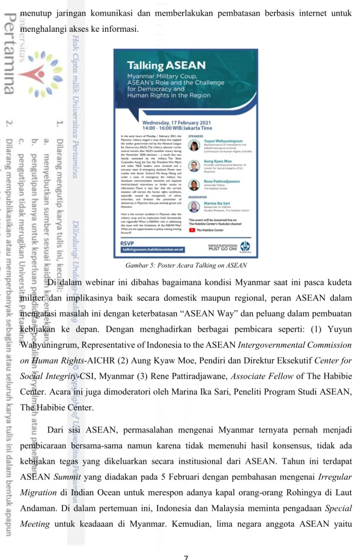 Gambar 5: Poster Acara Talking on ASEAN 