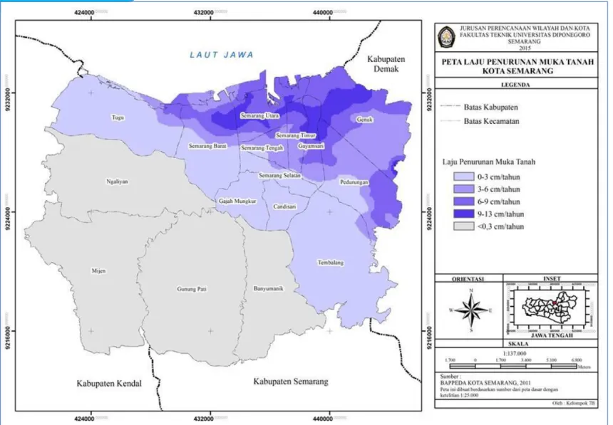 Gambar 4.4 Peta Land Subsidence Kota Semarang 