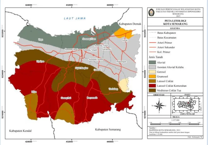 Gambar 4.6 Peta Litologi Kota Semarang 