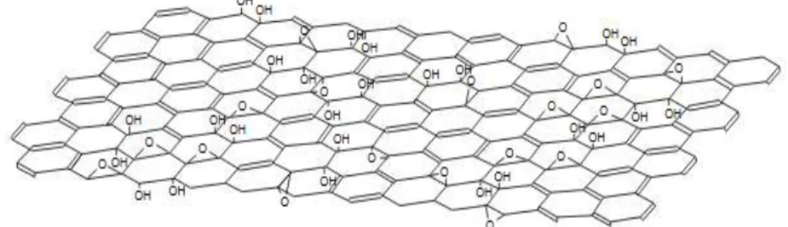 Gambar 2.3 Model Struktur GO (Lerf et al., 1998) 