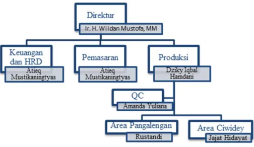 Gambar 1  Struktur organisasi CV Frinsa Agrolestari 