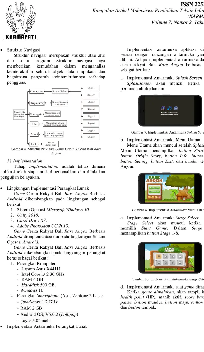 Gambar 6. Struktur Navigasi Game Cerita Rakyat Bali Rare  Angon 