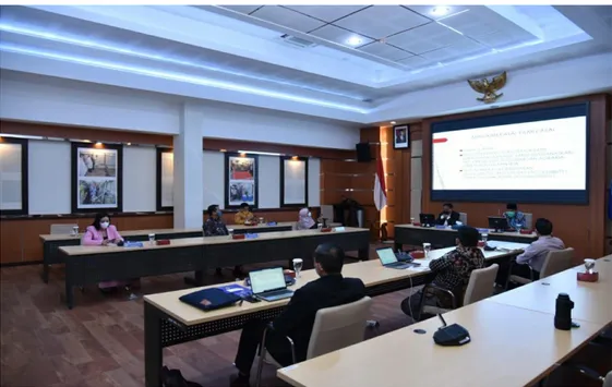 Gambar 1. Pertemuan Tim Kunjungan Kerja Legislasi Komisi VII DPR RI ke  Universitas Diponegoro 