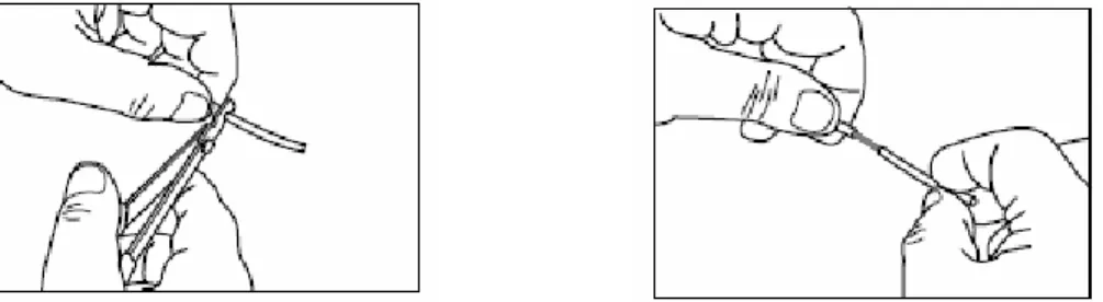 Şekil 1.6: Kablo soyucu ile kaplamanın soyulması Şekil 1.7: Kaplamanın çekilerek çıkarılması Miller kesici (Resim 1.5) ile optik kablonun kılıfı kesilir (Şekil 1.8)